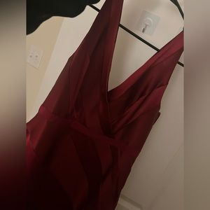 Red and burgundy prom, wedding evening dress perfect for winter and fall size 10